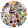 50PCS Cute Cat Stickers – Waterproof Vinyl Kitty Decals for