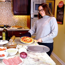 Crown Pizza Pan 12 inch, 2 Pack, Sturdy, Rust Free, Pure Aluminum, Made in Canada