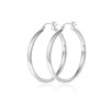RANKEEF Sterling Silver Hoop Earrings for Women Lightweight 30/40/50/60/70MM Thick