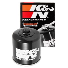 K&N KN-128 Filtro de Aceite para Motocicleta, Alto Rendimiento, Negro