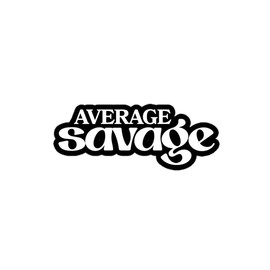 Stickers (White/Black) Average Savage - Size: 4″×4″