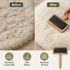 Sheepskin Rug Brush for Wool & Pet Grooming – Bamboo