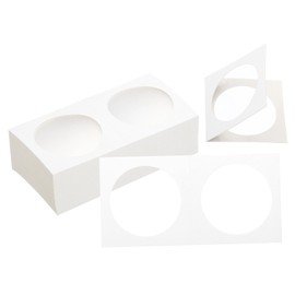 PATIKIL 2 x 2 Coin Flips, 200 Pack 40mm Cardboard Coin Holder Paper Coin Holders for Coin Collection Supplies Collector, White