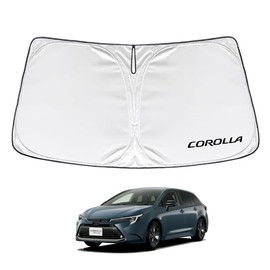 SAWAKAKI Toyota Corolla Touring/Sports/Sedan 210 Series Special Design, Sunshade for Windshield with Logo, Sun Protection, Insulation, UV Protection, UV Protection, Heat Protection, Compact Storage