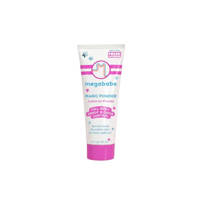 Megababe Magic Powder, absorbente de sudor y olor, sin talco,