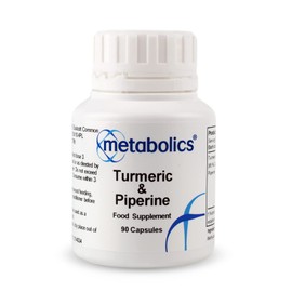 Turmeric with Piperine- Pot of 90 Capsules- Highly Bio Available Source of Curcumin, Supported with Piperine (Black Pepper) to Improve Absorption