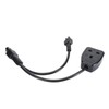 Power Plug Cable 30cm Y Shape IEC320 C6 Male to