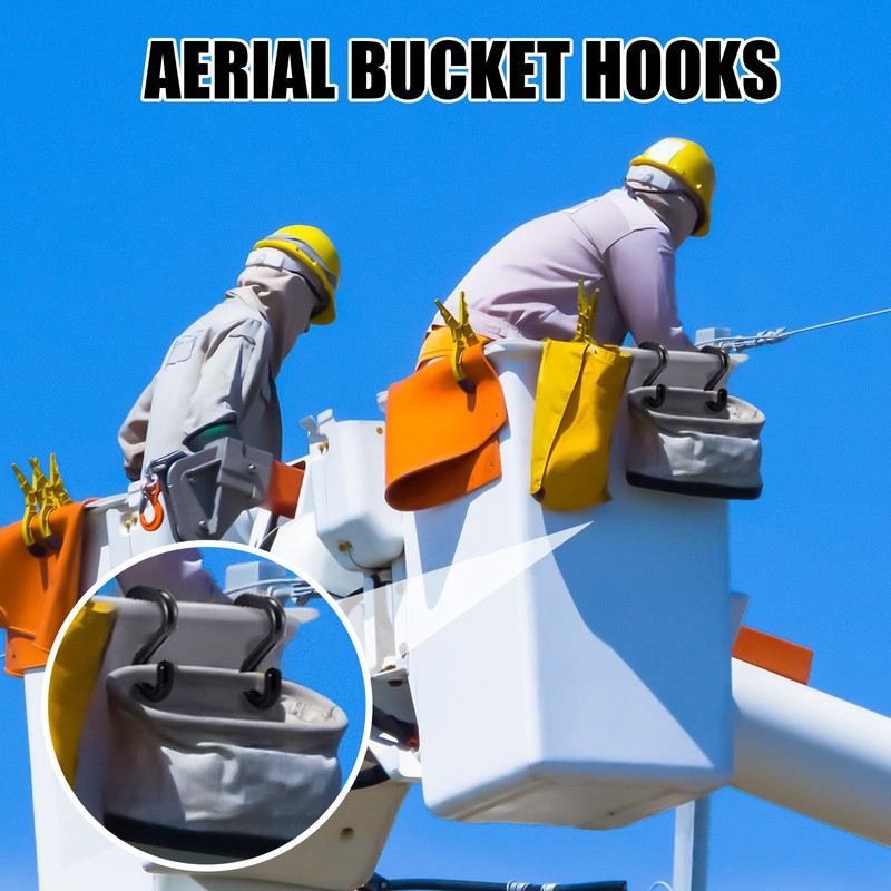 CroBlissful Lineman Bucket Hooks Truck Blanket Hooks for Aerial Bucket
