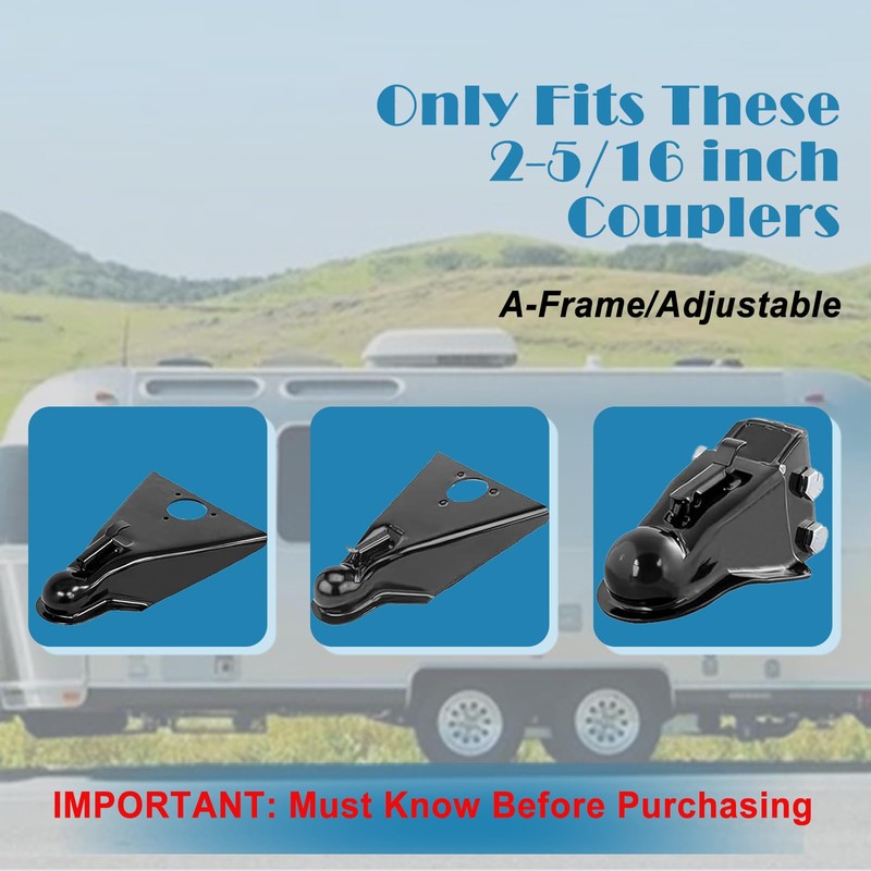 Kaowuzz Trailer Lock, Heavy Duty Trailer Ball Lock Fits 2