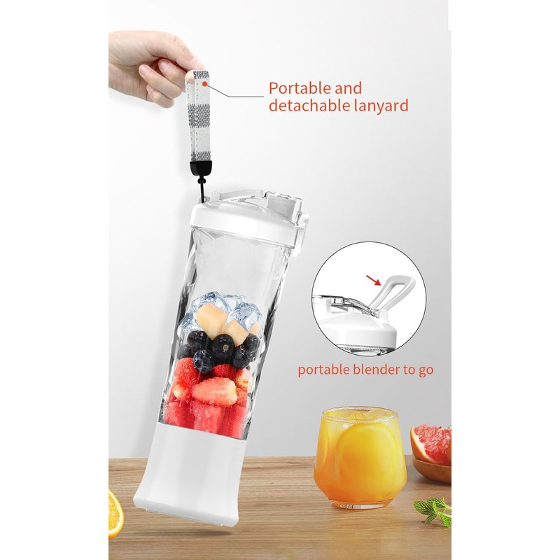 Portable Blender, 23oz Personal Blender for Shakes and Smoothies, Mini