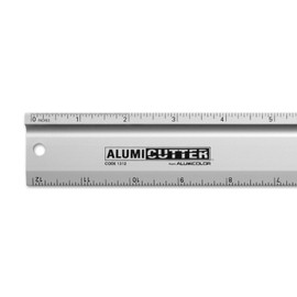 Alumicolor AlumiCutter Aluminum Straight Edge w/Blade for Office, School, Engineering and Framing, 12IN, Silver
