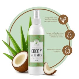 Tónico Facial Hidratante De Coco Con Aloe Vera Productos Mart Mexico 500ml