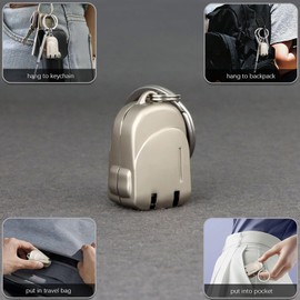 VOGARB VOGARB Portable Nail Clippers Compact Collapsible Keychain Nail Clipper with Case,Stainless Steel,Mini,Champagne