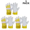 Foriox International Split Leather Work Gloves, Heavy Duty Thorn Proof