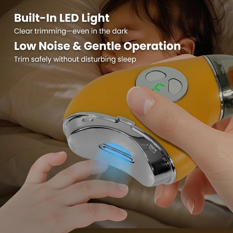 Electric Nail Clippers & Polisher - Safe Automatic 2-in-1 Fingernail
