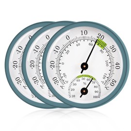 Pack of 3 Hygrometer Thermometers: 2-in-1 Precision Thermo-Hygrometer Humidity Meter Indoor with Colourful, Comfort Zones Hygrometer Analogue Room Thermometer for Indoor and Outdoor Room Climate