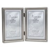 Lawrence Frames Bead Border Design, 4x6 Double, Pewter