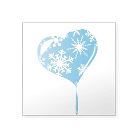 CafePress Melting Ice Heart Sticker Square Bumper Sticker Car Decal