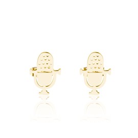 CENWA Tiny Microphone Earrings Musician Studs Music Gift Singer Earrings (Microphone studs)