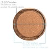 Acacia Wood Coasters for Drinks, 4.13 Inch, Set of 6,