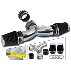 L3 Racing Dual Twin Air Intake Kit + BLACK FILTER 94-96 Chevy Impala SS Caprice 4.3/5.7 V8
