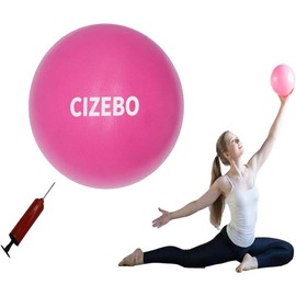 Small Exercise Ball for Between Knees, 6 inch Pilates Ball with Pump, Mini Yoga Core Ball Physical - Color: pink