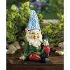 Zingz & Thingz Cheery Gnome Solar Statue 4x4x7.25