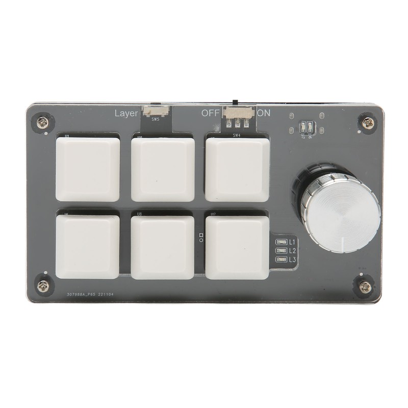 6 Key Mini Keypad with Knob Blue Switch Wired USB