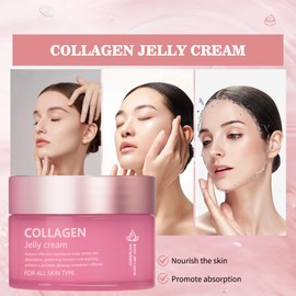 GROEI Collagen Jelly Moisturizer 100ml – Lightweight Face Cream for Hydrated, Smooth Skin – Daily Skincare for All Skin Types