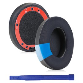 Adhiper Replacement Ear Pads for Beats Studio 3,Ear Cushions for Beats Studio 2&Studio 3 Wired & Wireless Headphones with Soft Cooling Gel,Smooth Ice Silk Cloth(Black)