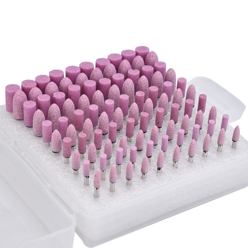 100Pcs Polishing Stone Head Grinding Wheel Burr Bit for Grinder