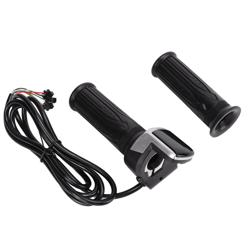 1 Pair Handlebar Throttle Grip Universal LED Display Wire Twist