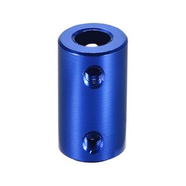 sourcing map 5mm to 7mm Bore Rigid Coupling Set Screw L25XD14 Aluminum Alloy,Shaft Coupler Connector,Motor Accessories,Dark Blue