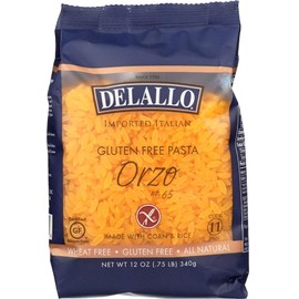 DeLallo Pasta Gluten-Free Corn and Rice Orzo, 12 oz