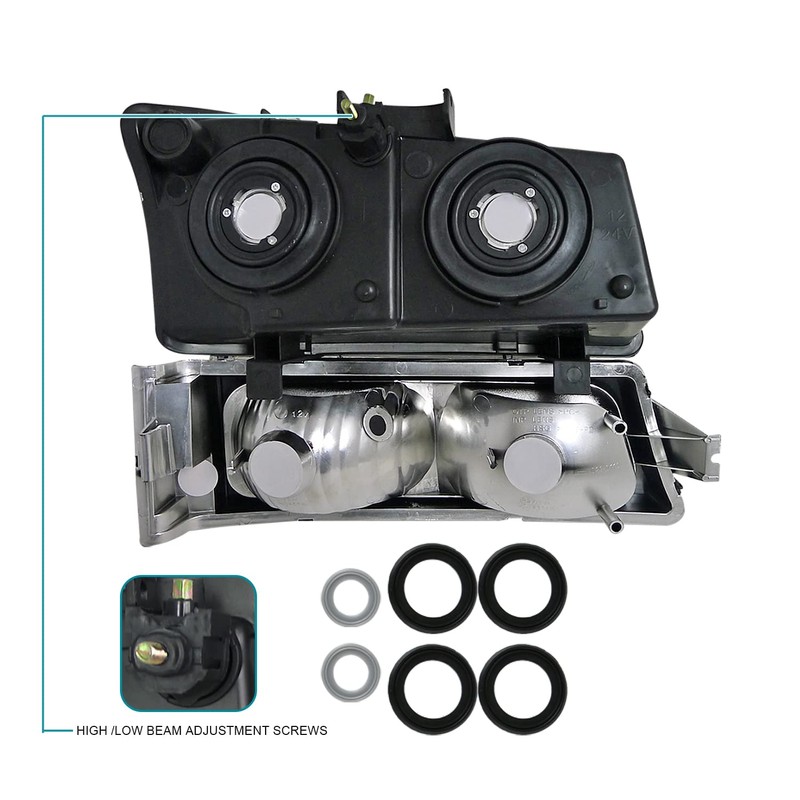 Spec-D Tuning Headlight Smoke + Bumper Lights Lamps W/Clear Reflector