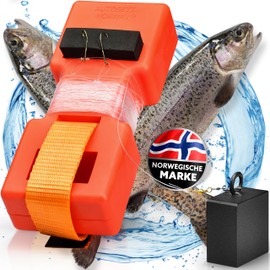 Autosett Small Fishing Accessories for Trout & Perch Including Line, 2 Fishing Hooks and Weight from Norway - Self-Setting Fishing for Children and Adults - Freshwater - As Fisher Benny (Tiktok)