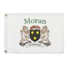 Moran Irish Coat of Arms Small White Flag - 12"x18"