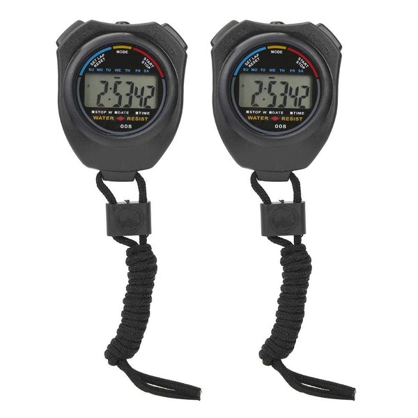 Sports Digital Stopwatch Timer, Pack of 2, Multifunctional Digital Stopwatch,