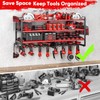 POKIPO Upgrade Large power tool organizer Wall Mount,4 Layers Heavy