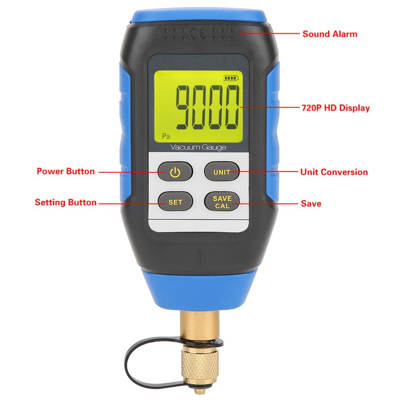 VMV-1 High Precision Digital Vacuum Gauge for Atmospheric Environment 0-50°C