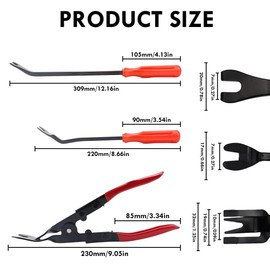 7-Piece Car Lever Tool, Disassembly Door Trim Tool Set, Car Plastic Wedges, Tool with Mortising Lever Release Lever, Car Clips and Trim Wedges