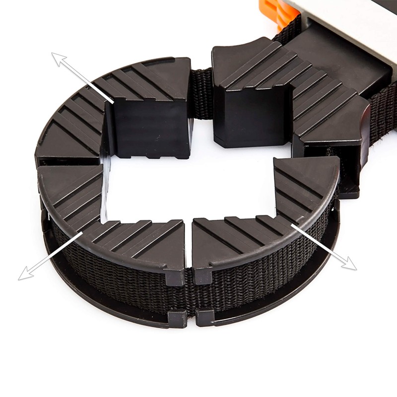 Relaxdays Strap Wrench With 4 Clamping Jaws 4m Nylon Strap