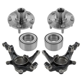 TRQ Front Drivetrain Kit Steering Knuckle Wheel Bearing Wheel Hub Compatible with 2010 Kia Sportage