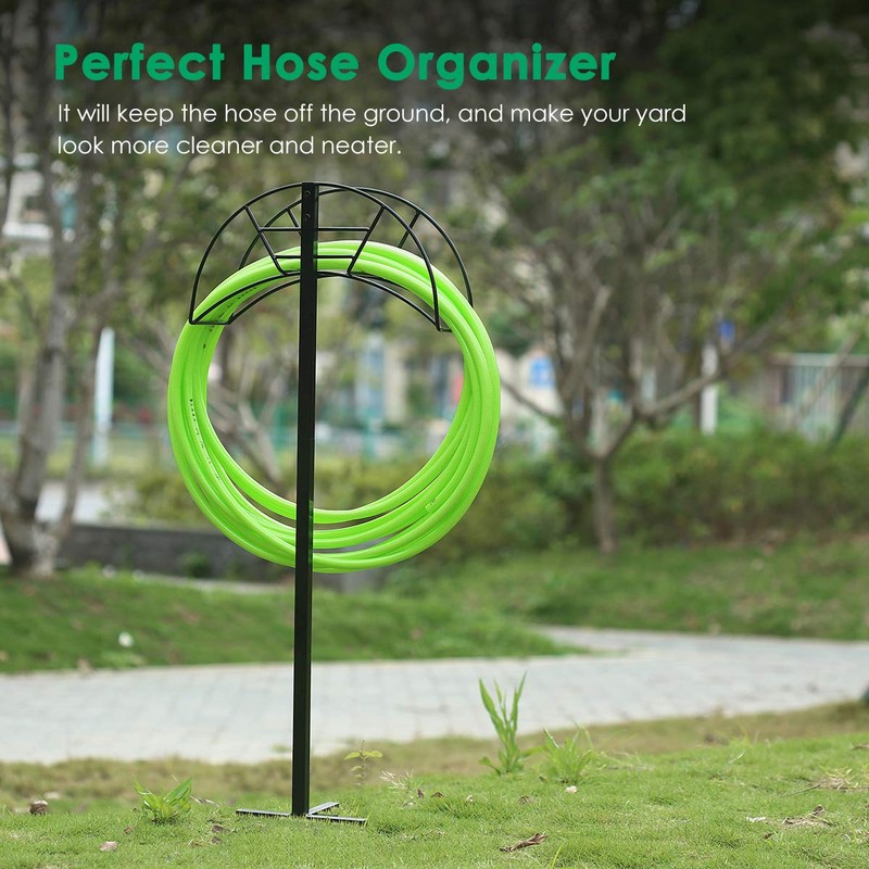 TomCare Garden Hose Holder Detachable Metal Water Hose Holder Holds
