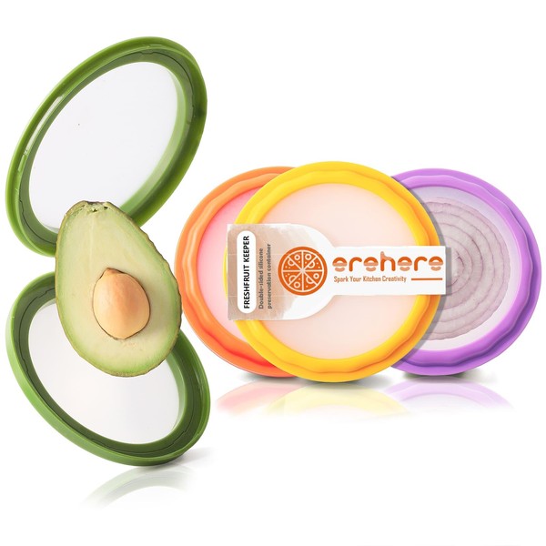 Erehere Erehere Avocado Saver and Onion Storage - 4-Piece Set