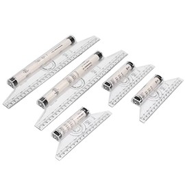 5 Piezas de Regla Rodante de Medición, 3 Piezas de 6 Pulgadas y 2 Piezas de 12 Pulgadas de Plástico Regla de Rodillo de Dibujo Regla Paralela Regla de