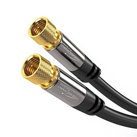 KabelDirekt – Digital Coaxial Audio Video Cable – 10 feet (Satellite Cable Connectors, Male F Connector Pin, Coax Cables for Satellite Television – Pro Series)