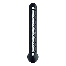 Thermometer for Indoor and Outdoor Use Analog Black (W x H x D) 54 x 287 x 23 mm