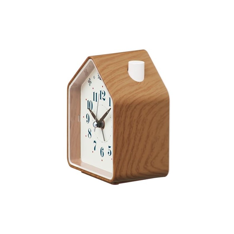 Seiko Clock PYXIS NR453B Alarm Clock Analog Brown Wood Grain