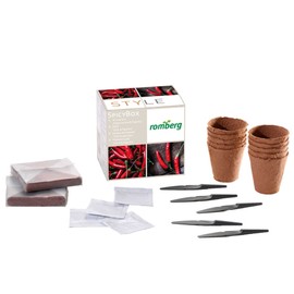 Romberg SPICY-Box Chilli & Pepper Propagation Set, Starter Set for Cultivation Including Seeds for 2 Varieties of Chilli and Peppers